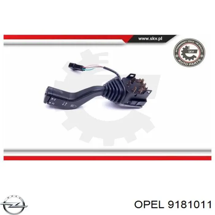 Перемикач підрульовий, лівий 9181011 Opel