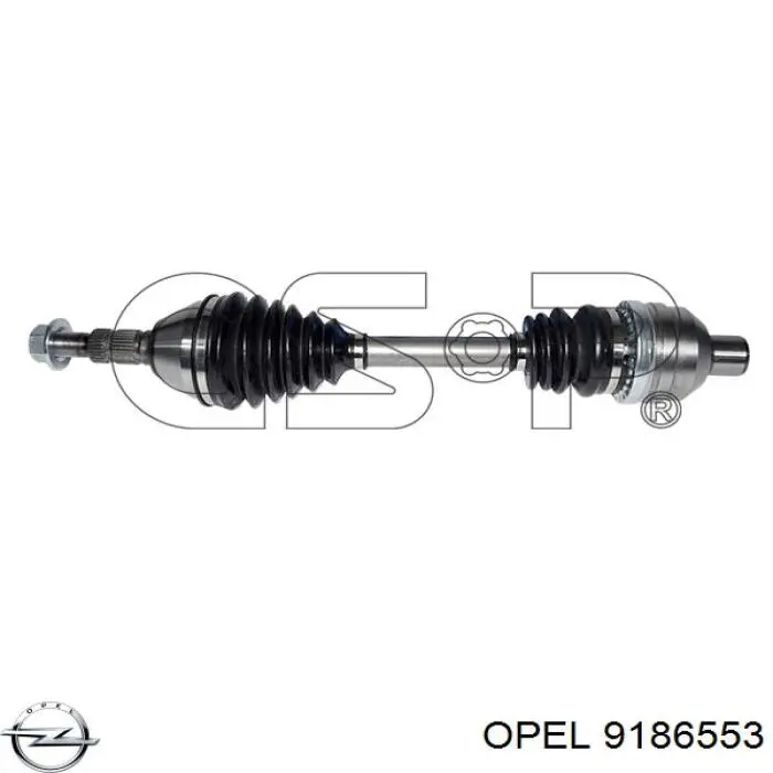Піввісь передня, права Opel 9186553 ціна, від 83.06 USD