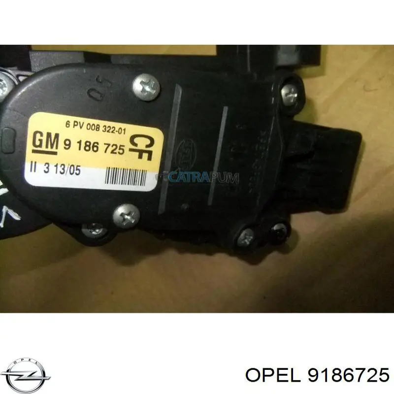 9186725 Opel Педаль газу (акселератора)