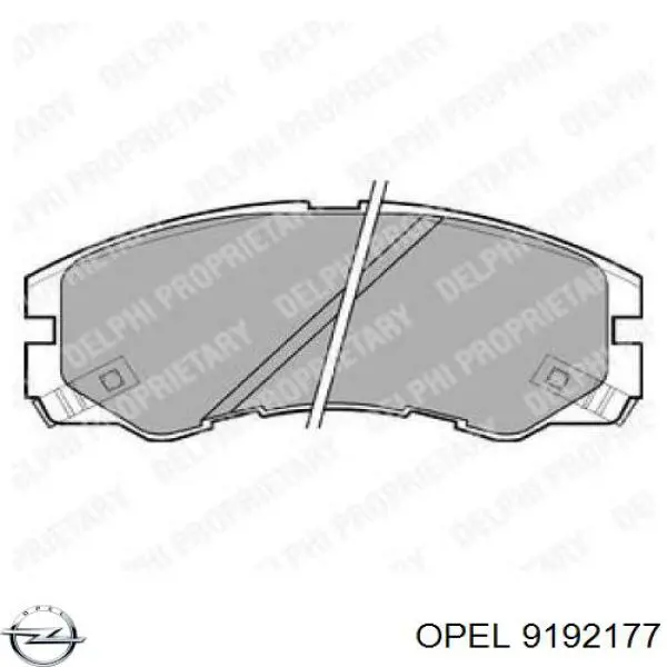 Купити 9192177 Opel Колодки гальмівні передні, дискові