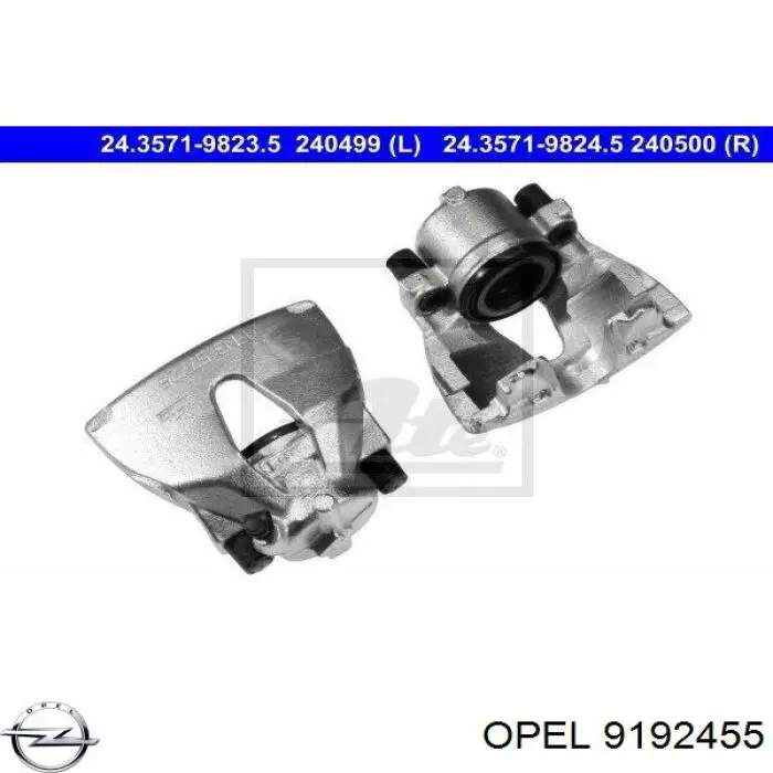 Купити 9192455 Opel Супорт гальмівний передній правий