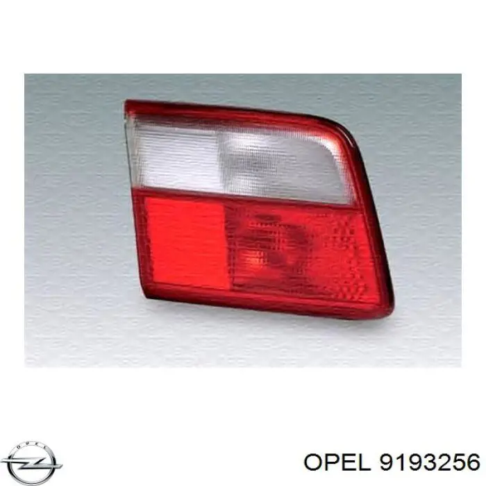 9193256 Opel Ліхтар задній правий, внутрішній