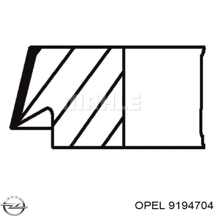 Кільця поршневі на 1 циліндр, STD. Opel 9194704 ціна, від 21.54 USD