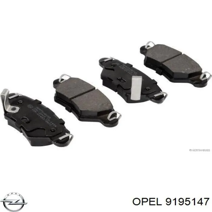 Задні гальмівні колодки Opel 9195147 ціна, від 13.80 USD