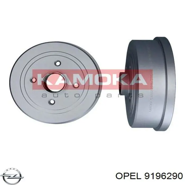 Барабан гальмівний задній Opel 9196290 ціна, від 41.22 USD