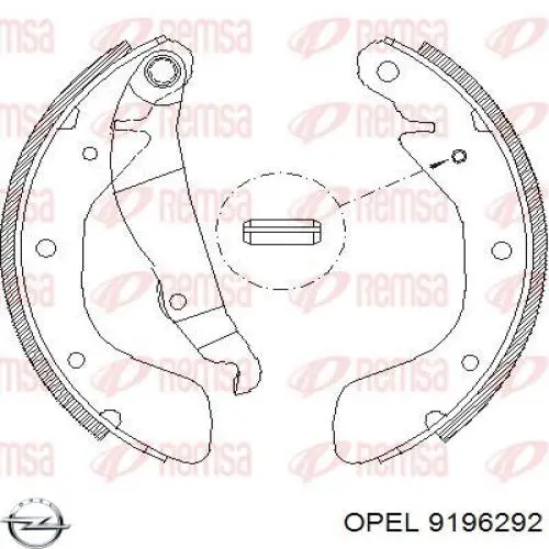 Колодки гальмові задні, барабанні Opel 9196292 ціна, від 18.92 USD