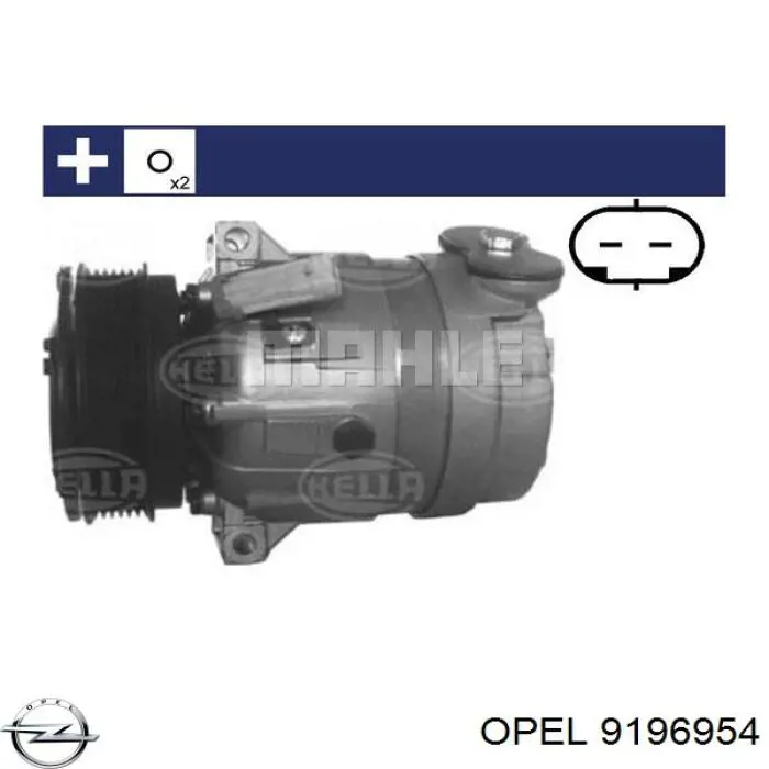 Компресор кондиціонера 9196954 Opel