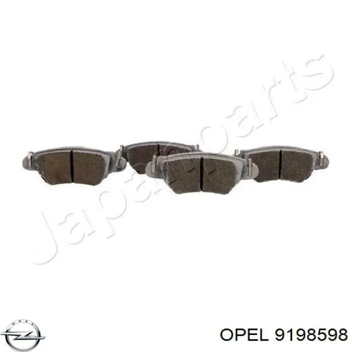 Купити 9198598 Opel Задні колодки