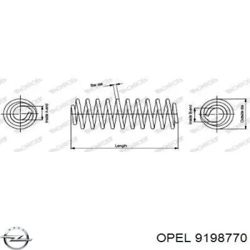 9198770 Opel пружина передня