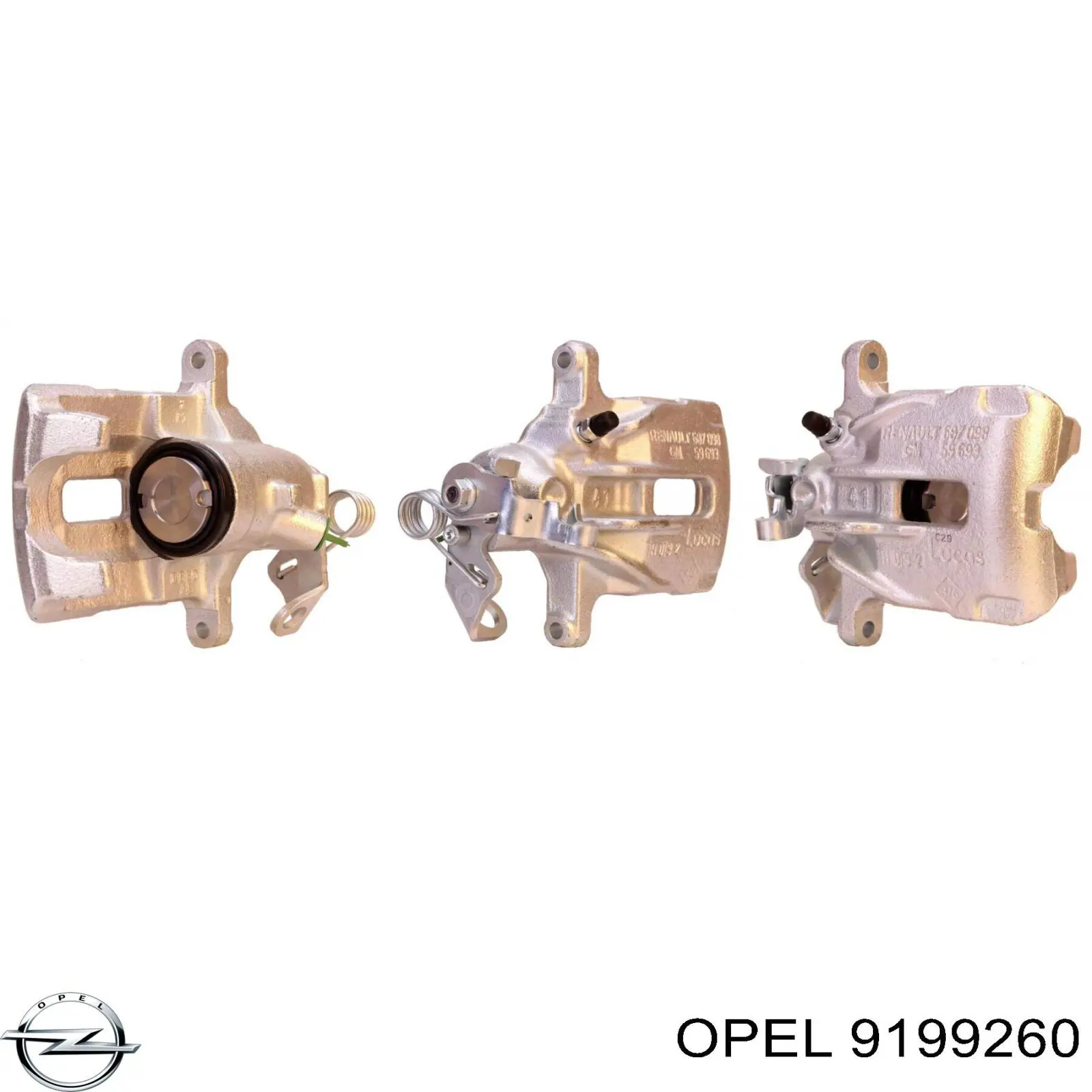 Супорт гальмівний задній правий Opel 9199260 ціна, від 60.07 USD