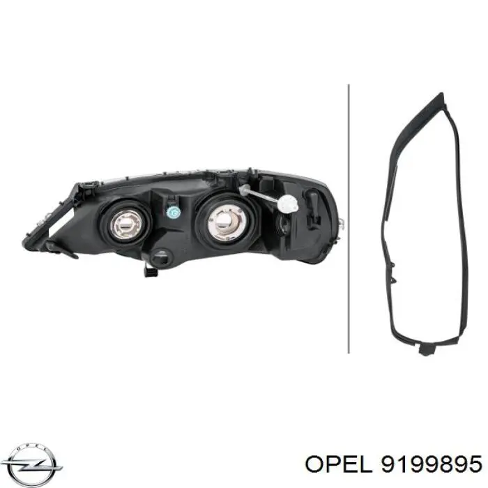 9199895 Opel фара права