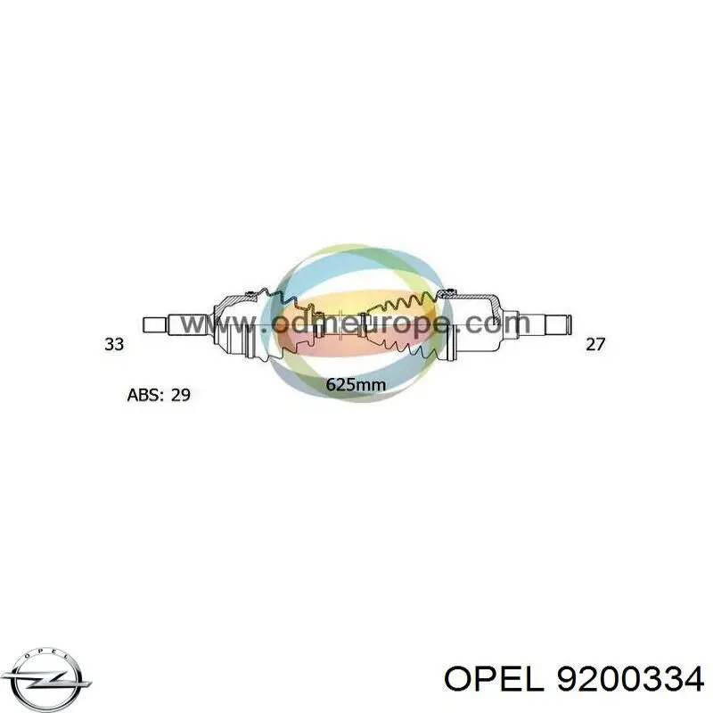 374386 Opel Привід передній правий
