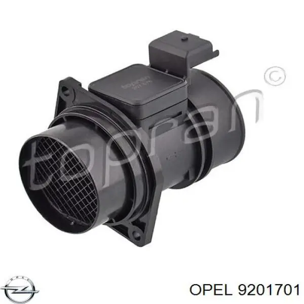 9201701 Opel датчик потоку (витрати повітря, витратомір MAF - (Mass Airflow))