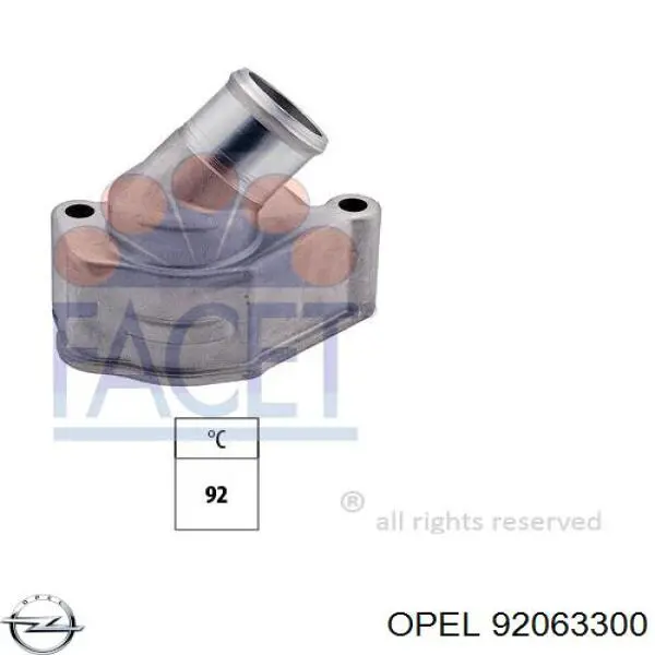 Купити 92063300 Opel Термостат в корпусі