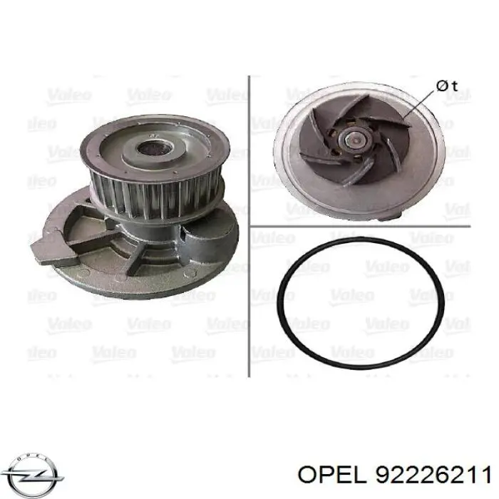 Помпа охолодження Opel 92226211 ціна, від 25.26 USD
