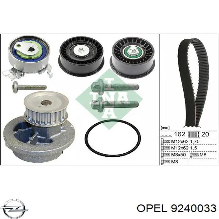 9240033 Opel ролик ременя грм, паразитний