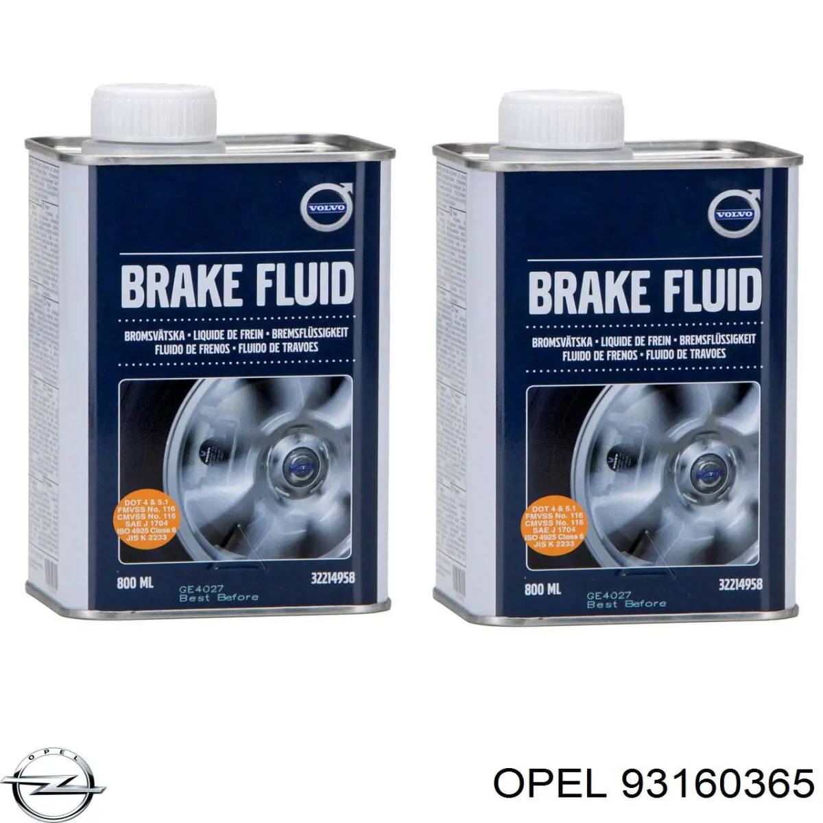 Рідина гальмівна Opel 93160365 ціна, від 36.09 USD