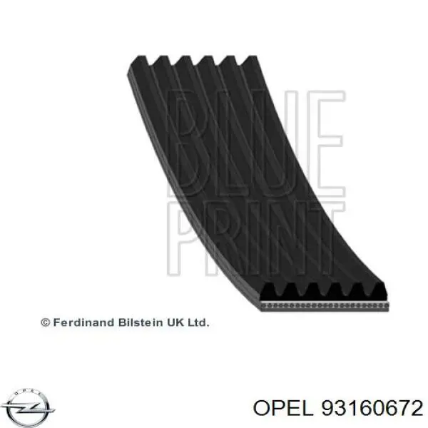 93160672 Opel Поліклиновий ремінь