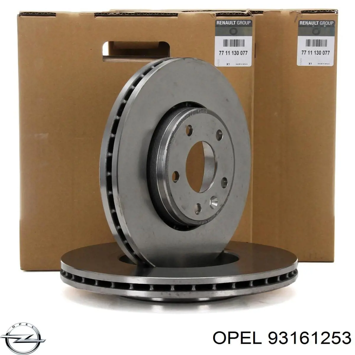 Диск переднього гальма Opel 93161253 ціна, від 52.58 USD