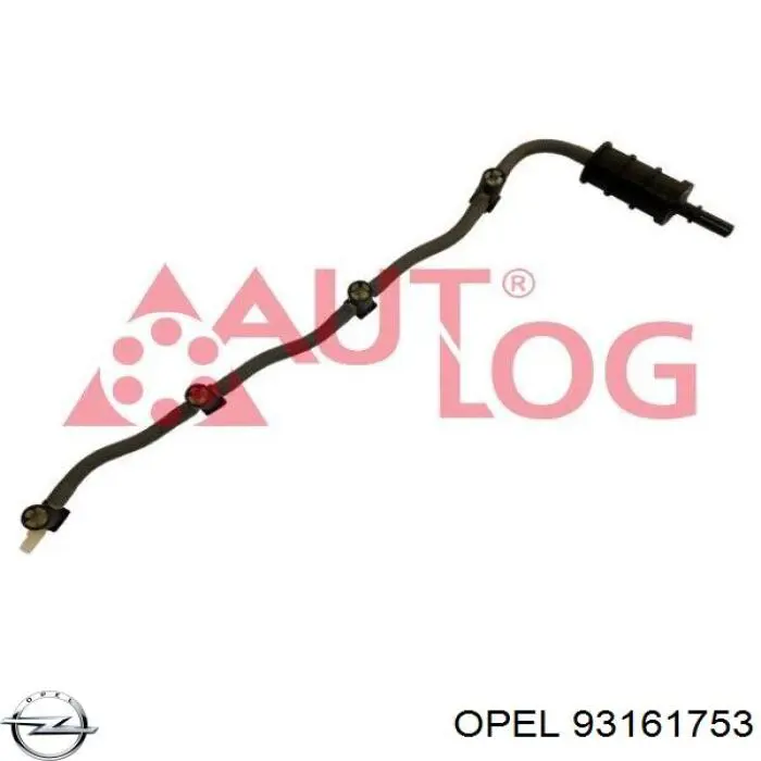 Трубка паливна, зворотня від форсунок Opel 93161753 ціна, від 35.20 USD