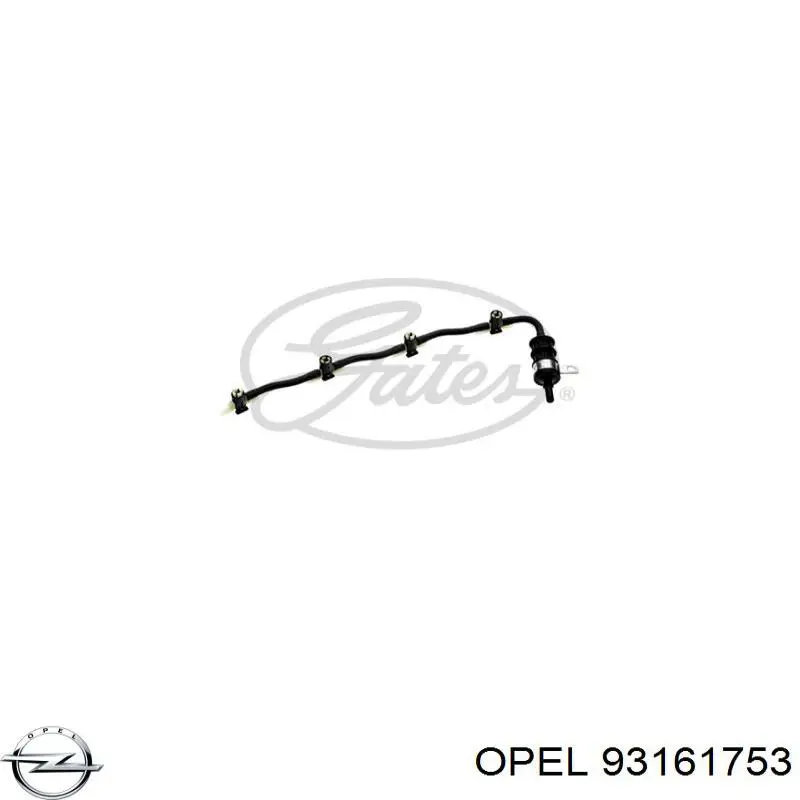 93161753 Opel трубка паливна, зворотня від форсунок