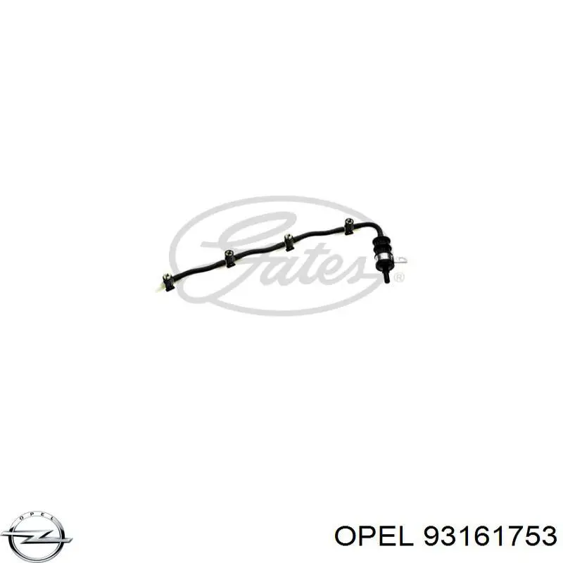 93161753 Opel Трубка паливна, зворотня від форсунок