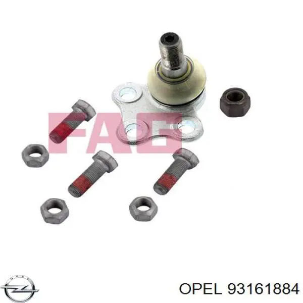 Кульова опора, нижня Opel 93161884