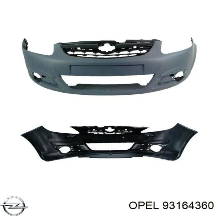 Бампер на авто Opel 93164360 ціна, від 352.62 USD