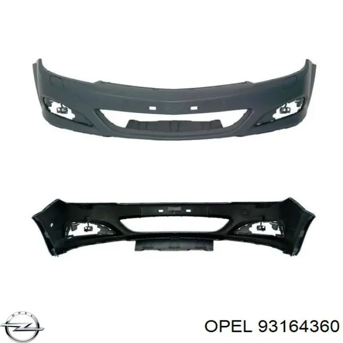 Купити 93164360 Opel Буфер (бампер) передній