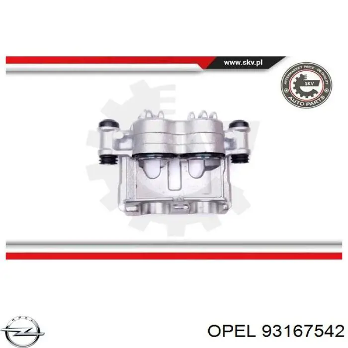 Супорт гальмівний, передній, лівий Opel 93167542