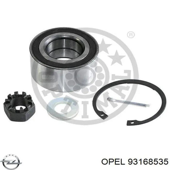 Комплект підшипник маточини передньої Opel 93168535 ціна, від 25.27 USD