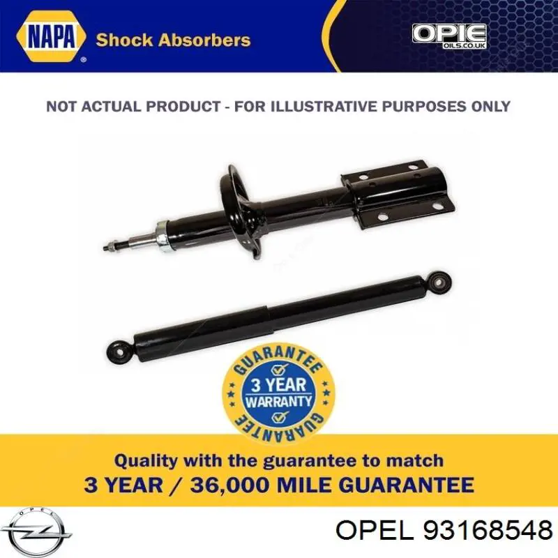 Амортизатор передньої підвіски, лівий Opel 93168548 ціна, від 51.16 USD