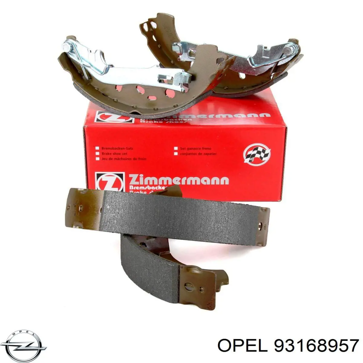 93168957 Opel Колодки гальмівні задні, барабанні