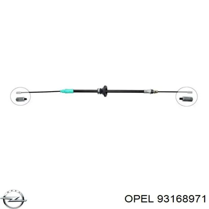 Купити 93168971 Opel Трос ручного гальма передній