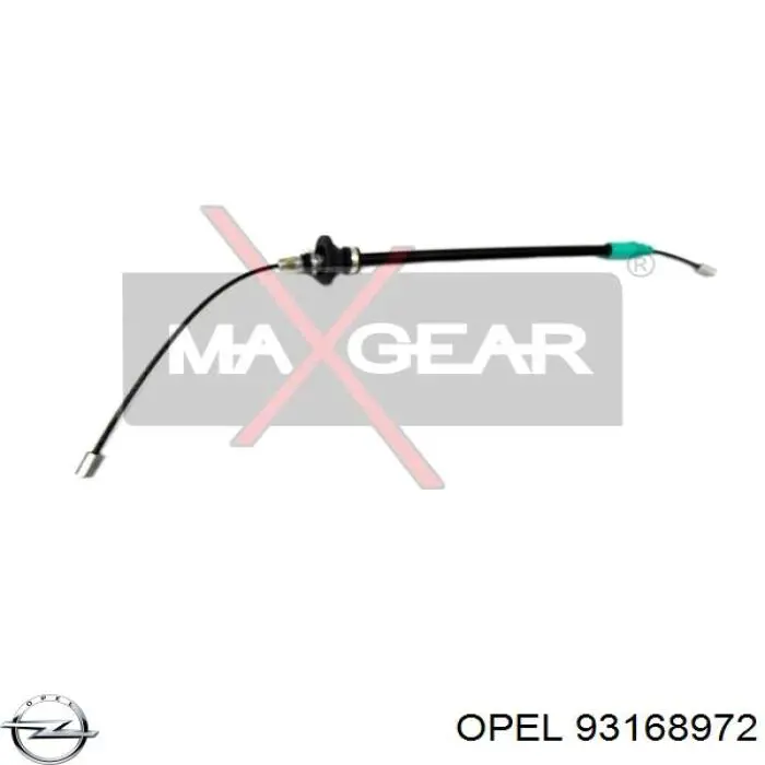 93168972 Opel Трос ручного гальма, комплект на авто
