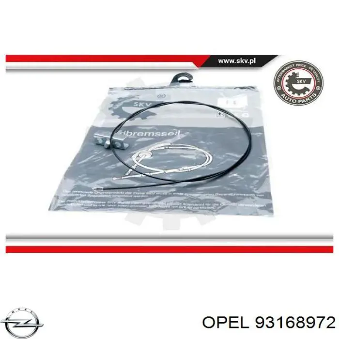 Купити 93168972 Opel Трос ручного гальма, комплект на авто