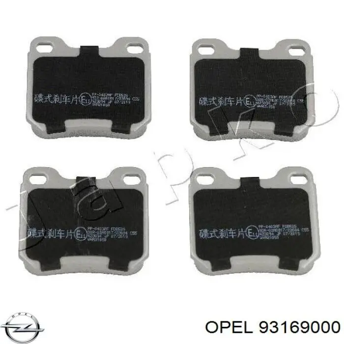 Задні гальмівні колодки Opel 93169000 ціна, від 16.96 USD