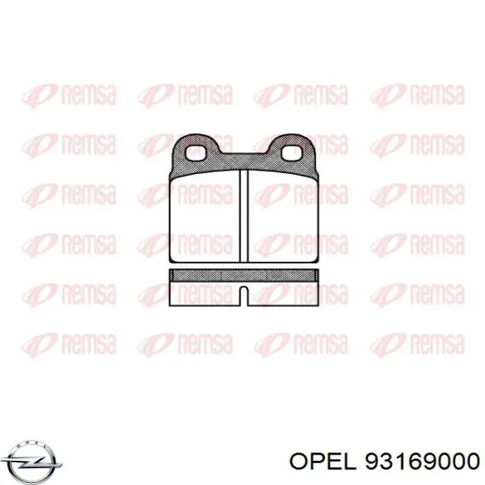 Купити 93169000 Opel Задні колодки