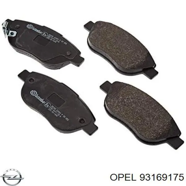 Гальмівні колодки Opel 93169175 ціна, від 27.56 USD