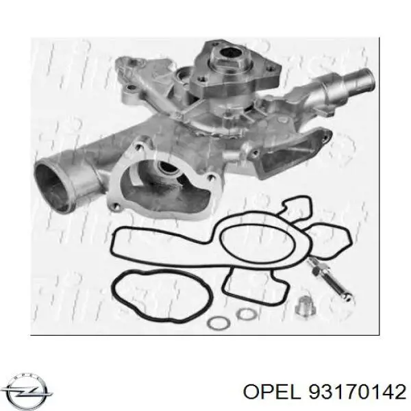 Помпа охолодження Opel 93170142 ціна, від 47.77 USD