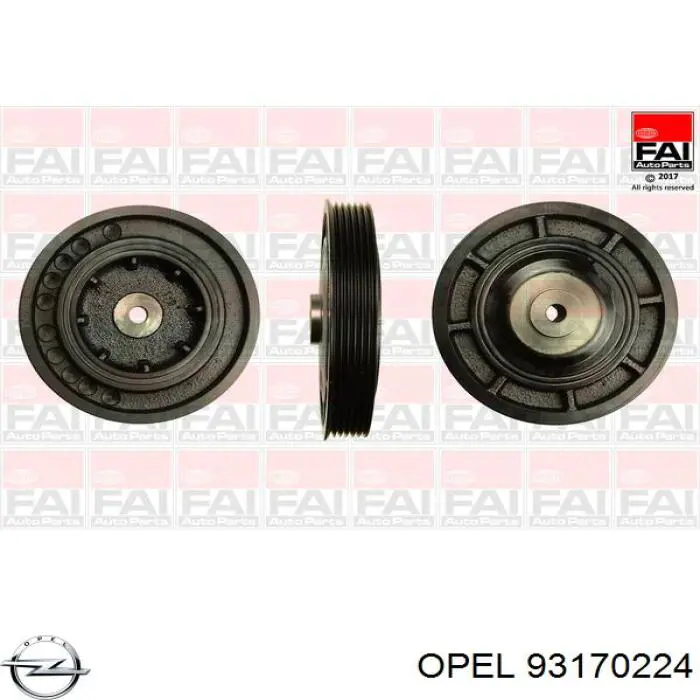 93170224 Opel Демпфер колінвалу