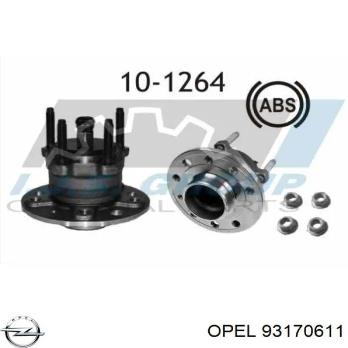 Маточини задніх коліс Opel 93170611 ціна, від 69.60 USD