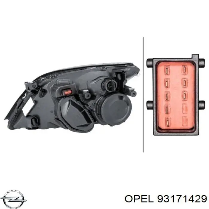 1216120 Opel Основна фара - вставка