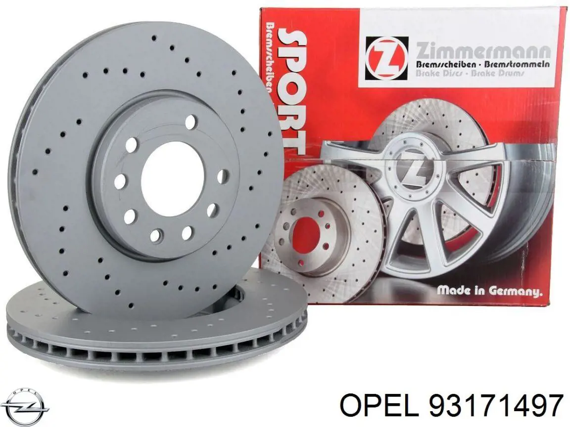 Диск переднього гальма Opel 93171497 ціна, від 34.77 USD
