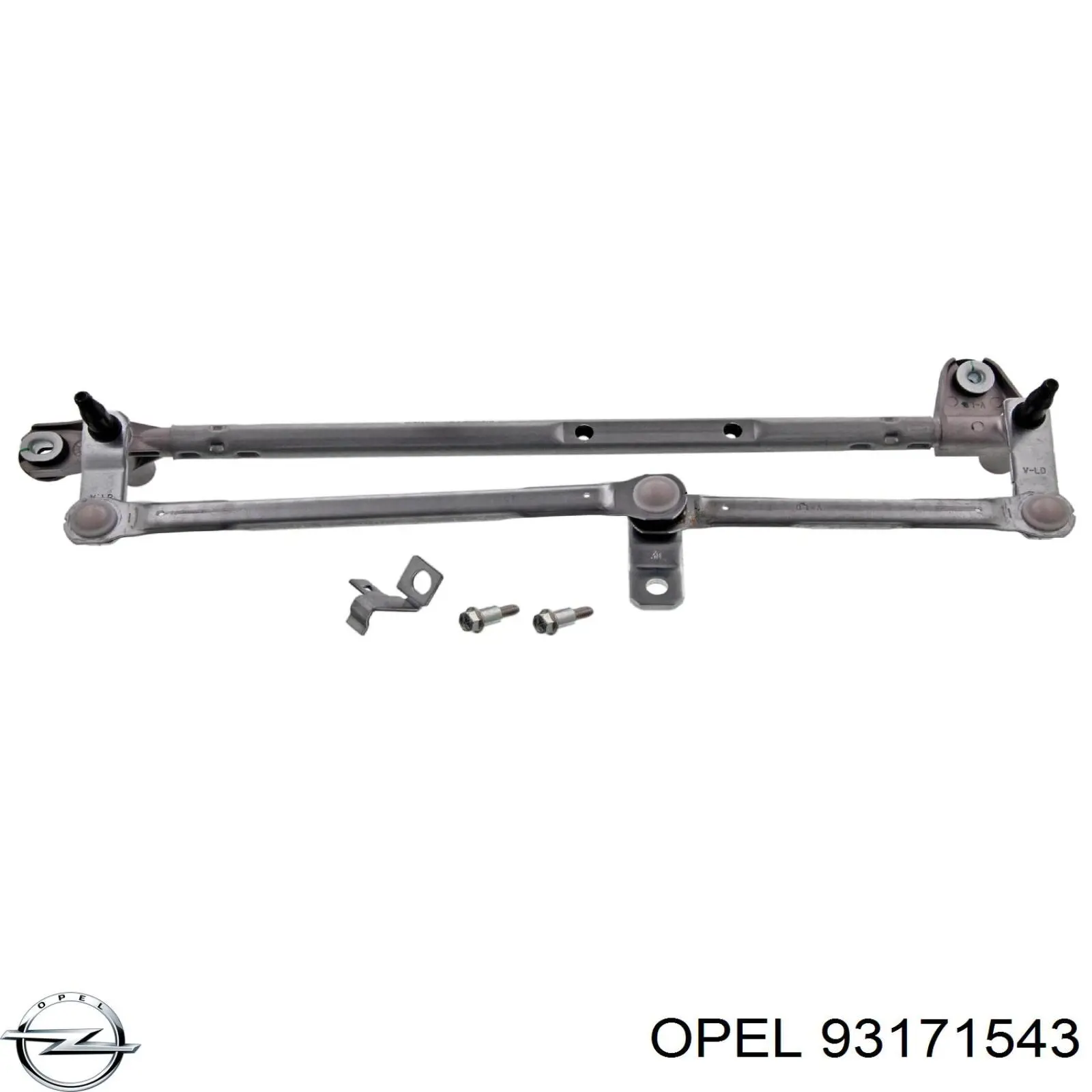 Двигун склоочисника лобового скла (трапеції) 93171543 Opel