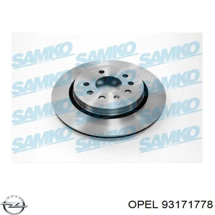 Гальмівні диски 93171778 Opel