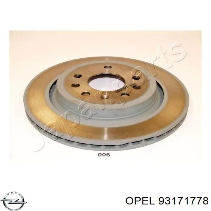 93171778 Opel диск гальмівний задній