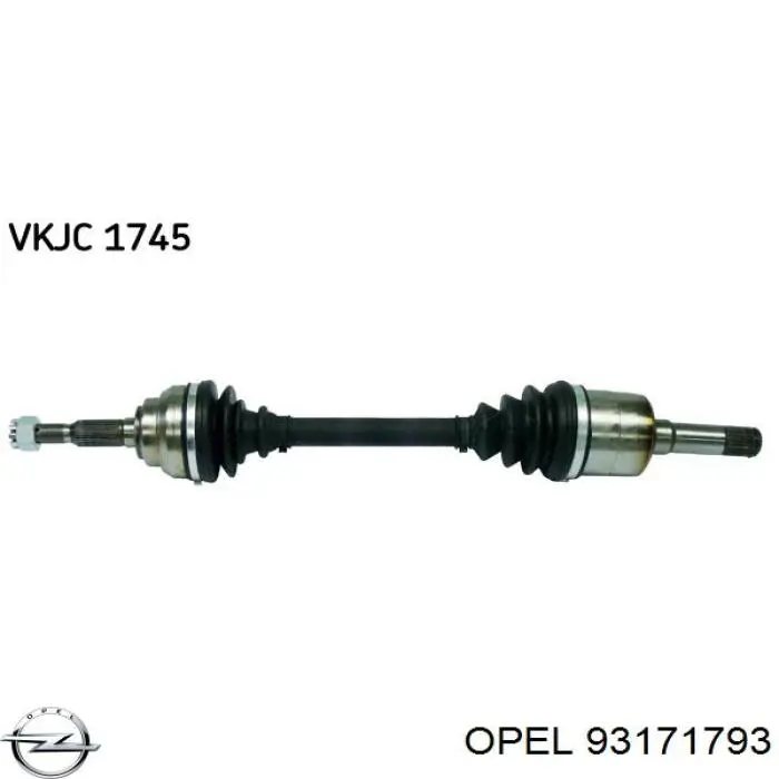 Піввісь права 93169682 General Motors