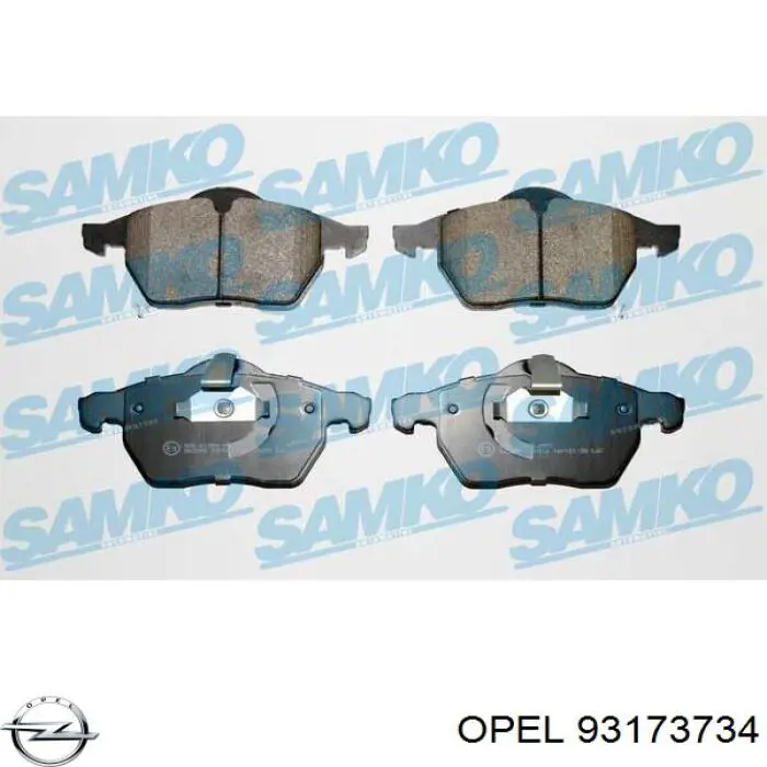 Купити 93173734 Opel Колодки гальмівні передні, дискові