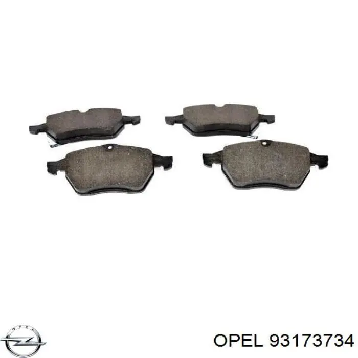 93173734 Opel колодки гальмівні передні, дискові